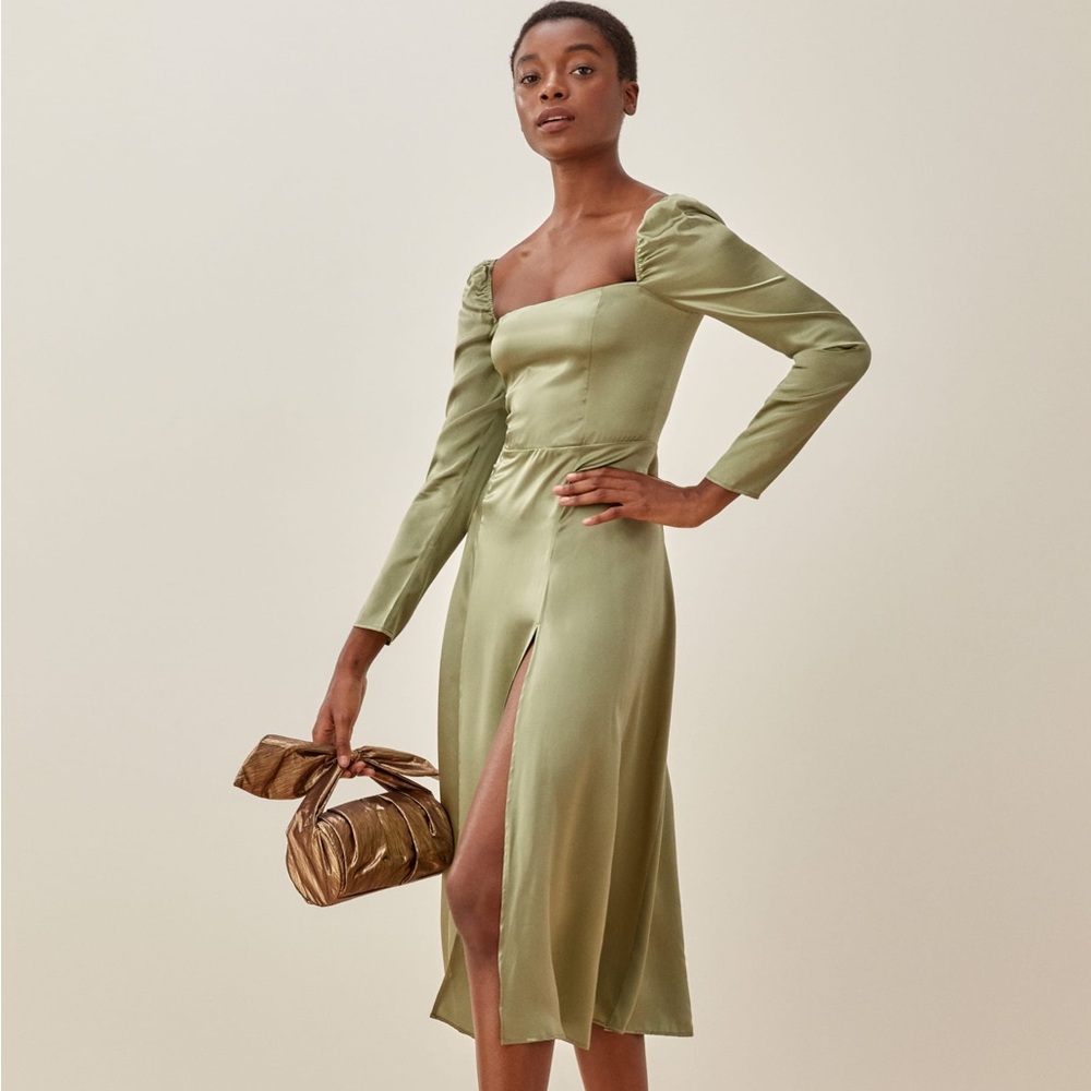 Reformation Maryanne Dress 100% Silk